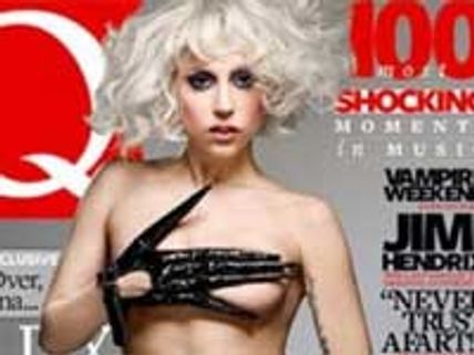 Lady Gaga poses topless for Q Magazine shoot