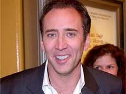 Nicolas Cage sporting blond hairstyle