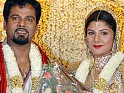 Karunanidhi attends Rambha's reception