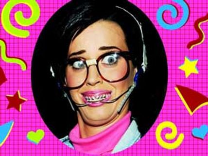 Katy Perry's nerd look on 'Last Friday Night cover