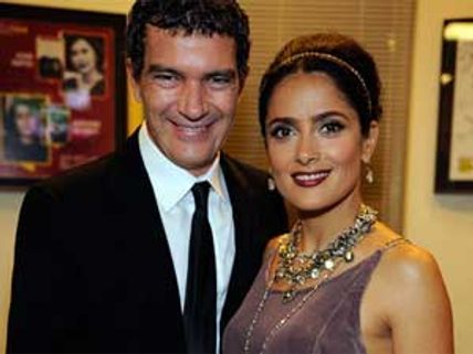 Salma, Antonio promote Puss In Boots at Cannes