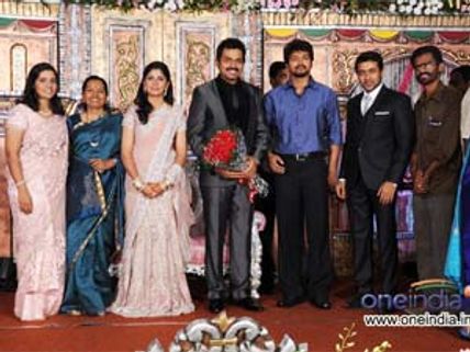 Tamil film industry bigwigs wish newly wed Karthi