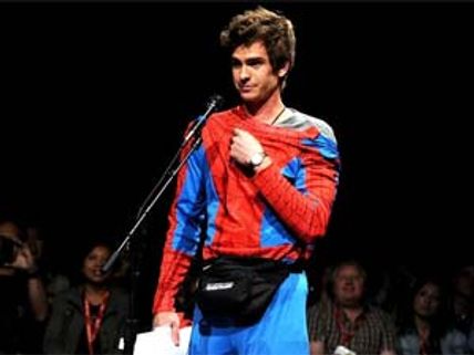 Andrew Garfield in Spider-Man costume at Comic-Con