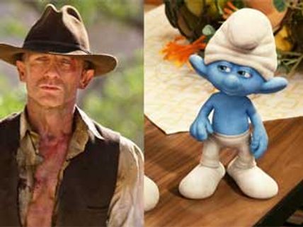 Cowboys and Aliens, The Smurfs tied on top of Box Office
