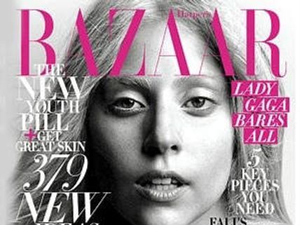 Lady Gaga poses for Harper's Bazaar sans make-up