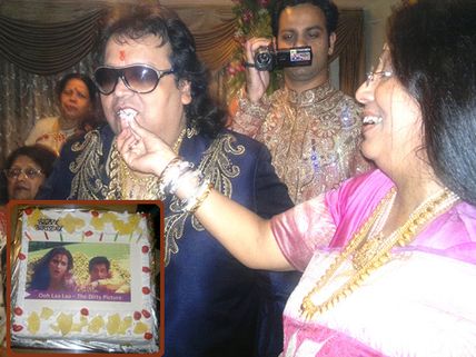 Bappi Lahiri cuts Ooh La La cake on his 59th birthday