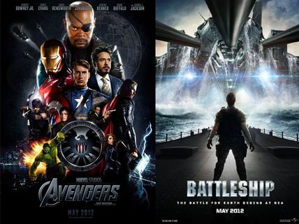 The Avengers, Battleship trailers blast super bowl