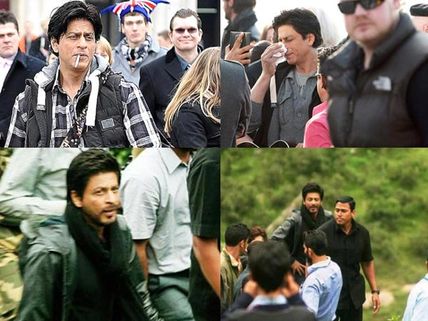Picture: Superstar Shahrukh Khan on the sets of Yash Chopra's movie