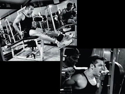 Picture: Suave and sexy Salman Khan working out in his Gym