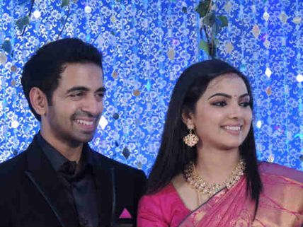 See Pictures: Samvrutha Sunil-Akhil Raj's wedding reception
