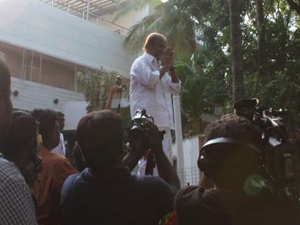 Photos: Rajinikanth meets fans on birthday