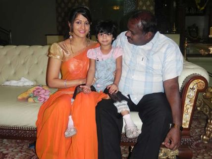 Pictures: HD Kumaraswamy celebrates his birthday with wife Radhika