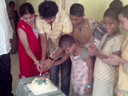 Photos: Prem Kumar adopts two children on his 37th birthday