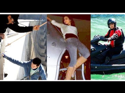 Pictures: Aamir Khan, Katrina Kaif's dare devil stunts for Dhoom 3