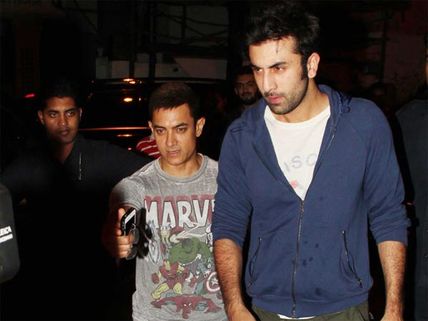 In Pics: Ranbir, Aamir, wife Kiran together on a night out