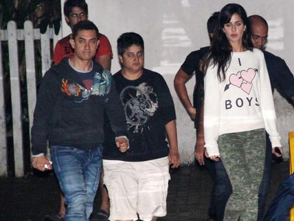 Pictures: Aamir Khan spotted with Katrina Kaif on Dhoom 3 sets