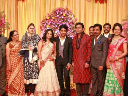 GV Prakash-Saindhavi's Wedding Reception Photos