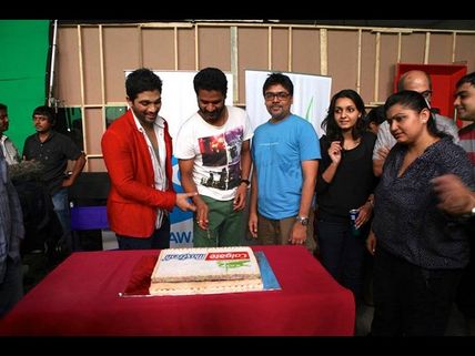 Pictures: Prabhu Deva directs Allu Arjun in Colgate ad