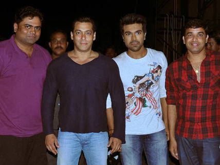 Photo: Salman Khan meets Ram Charan on Yevadu set