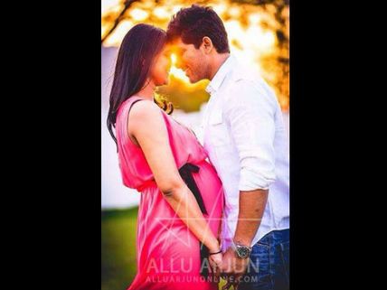 Allu Arjun Releases Picture Of Wife Sneha's Baby Bump