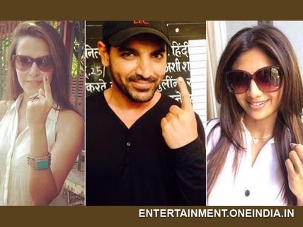 Bollywood Celebrities Exercise Their Vote