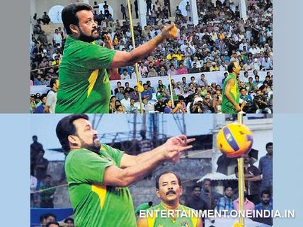 Mohanlal Plays Volleyball, Wins The Match!