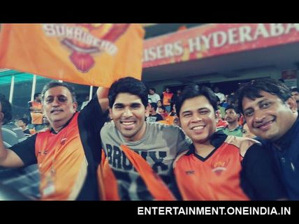 Photos: Allu Sirish, Venkatesh, Rana Daggubati Cheer For Sunrisers Hyderabad