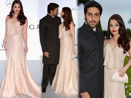 Stunning Couple Aishwarya Rai n Abhishek At amfAR 2014