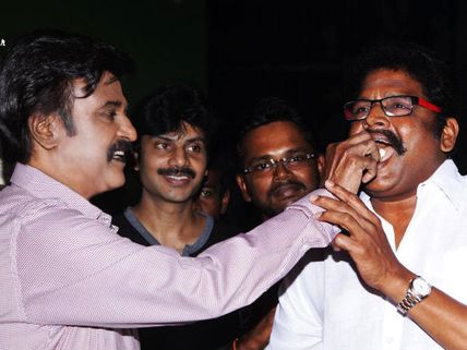 Photos: KS Ravikumar's Birthday Celebration With Rajinikanth's Lingaa Team