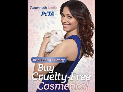Photos: Tamanna Bhatia Poses For PETA To Oppose Animal Tests