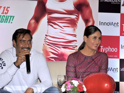 Pics: Ajay Devgn, Kareena Kapoor Live It Up Singham Style In Bangalore