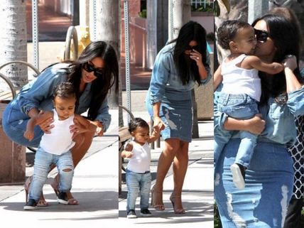  North West Takes Her First Steps With Mommy, Kim Kardashian!