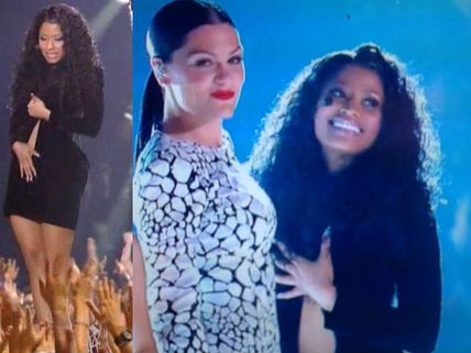 VMAs 2014: Nicki Minaj Battles Wardrobe Malfunction