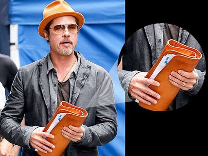 Newly Wed Brad Pitt Flashes His Wedding Ring In NYC