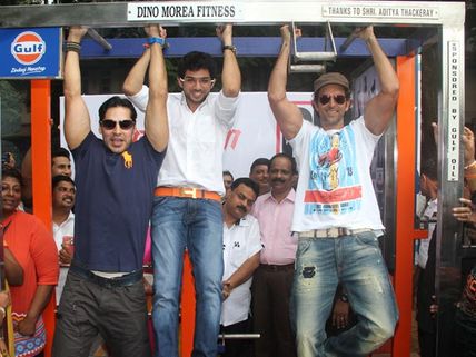 Hrithik Roshan Launches Dino Morea's New Fitness Center