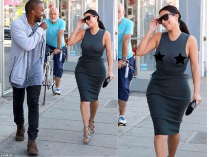Kim Kardashian Goes Braless On A Date, Flashes Her Asset