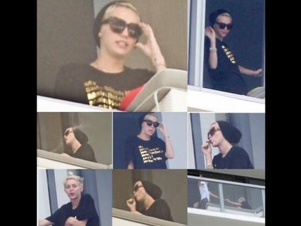 Miley Cyrus Caught Smoking A Suspicious Rolled Up Cigarette