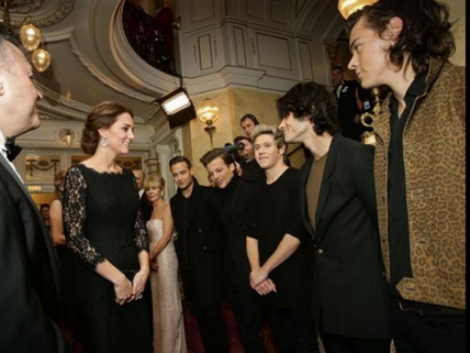 One Direction Members Meet Kate Middleton & Prince William