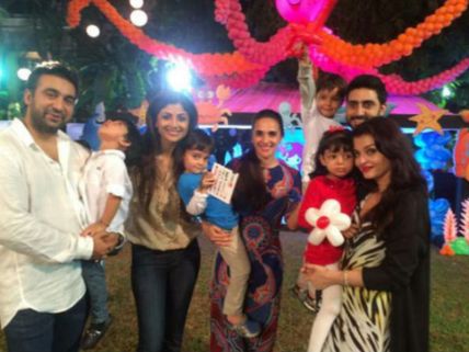Pics: Aishwarya Rai-Abhishek Bachchan Host Aaradhya's Birthday Party