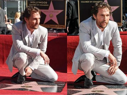 Matthew McConaughey Honoured With A Star At Hollywood Walk of Fame