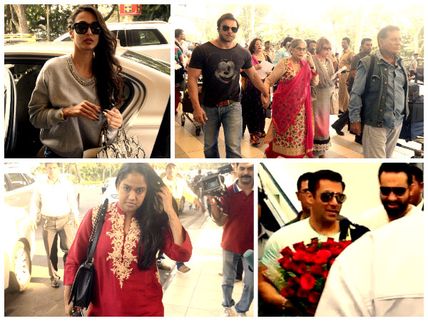 Pics: Salman Khan And Family Leave For Hyderbad, Arpita Khan Wedding