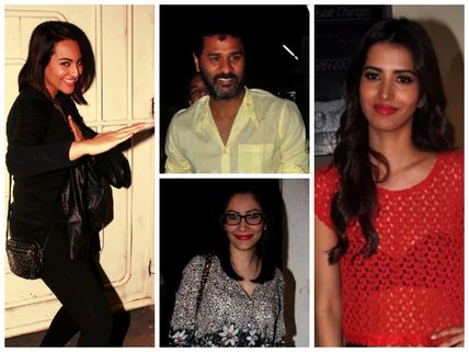 Pics: Sonakshi Sinha, Prabhu Deva Host Action Jackson Spl Screening