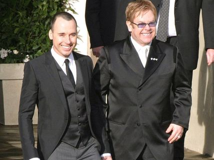 Elton John & David Furnish Wedding Pics