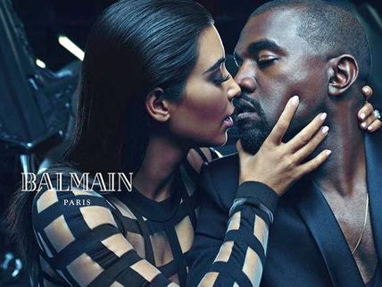 Kim Kardashian & Kanye West Get Cosy For Balmain Ad
