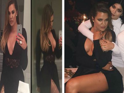 Khloe Kardashian Shows Major Skin At Kris Jenner's Christmas Party