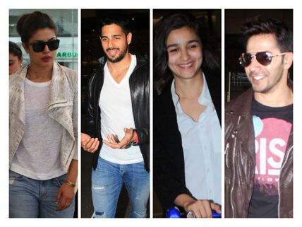 Pics: Priyanka Chopra, Alia, Sidharth Spotted At Mumbai Airport
