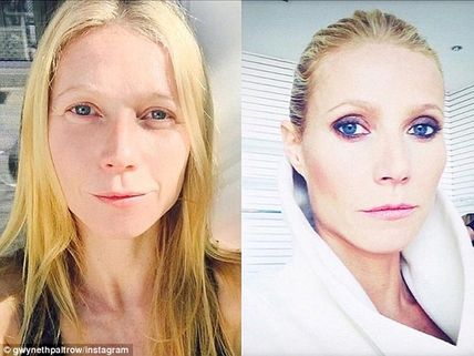 Gwyneth Paltrow Shares Without & With Make-up Pic