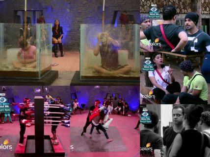 Bigg Boss 8 Sneak Peek: 3 Tasks Rock House; Rahul Vs Dimpy In Cow Dung Task! [PHOTOS]