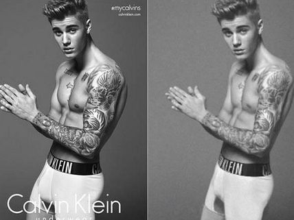 Justin Bieber's Pics For Calvin Klein Photoshopped?