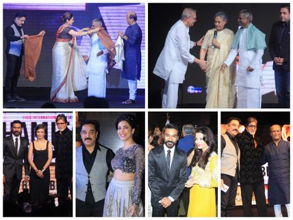 Pics: Rajinikanth, Kamal Haasan, Ilaiyaraaja, Aishwarya, Sridevi At Shamitabh Music Launch
